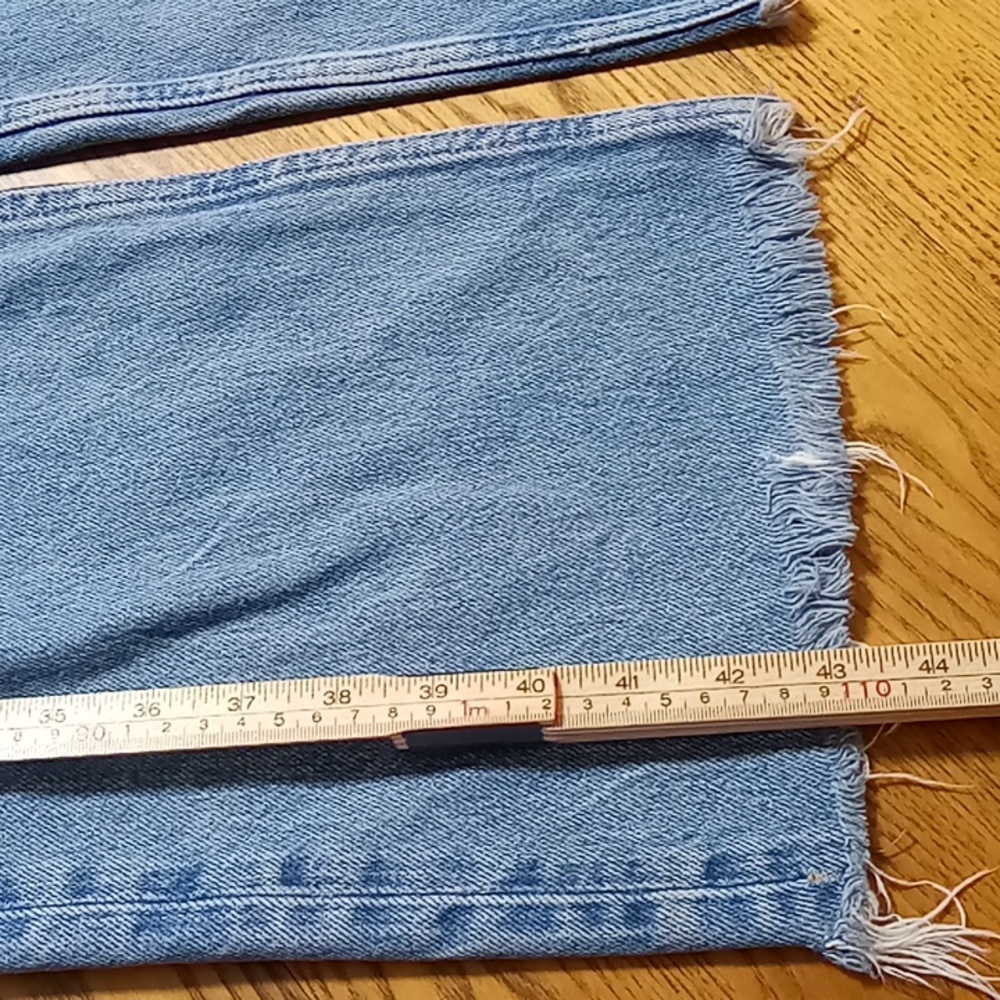 ZARA Jeans Womens 2 Flare Flared Blue Denim Pants Casual Work Spring Summer - Picture 2 of 8